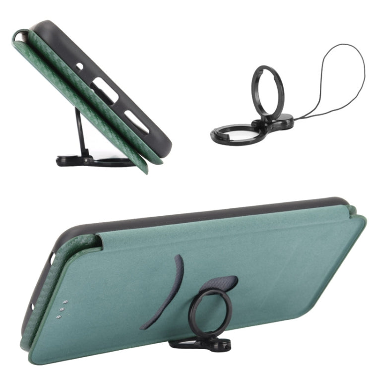 For Doogee S86 / S86 Pro Carbon Fiber Texture Horizontal Flip TPU + PC + PU Leather Case with Card Slot(Green) - More Brand by PMC TechLife | Online Shopping South Africa | PMC TechLife | Buy Now Pay Later Mobicred