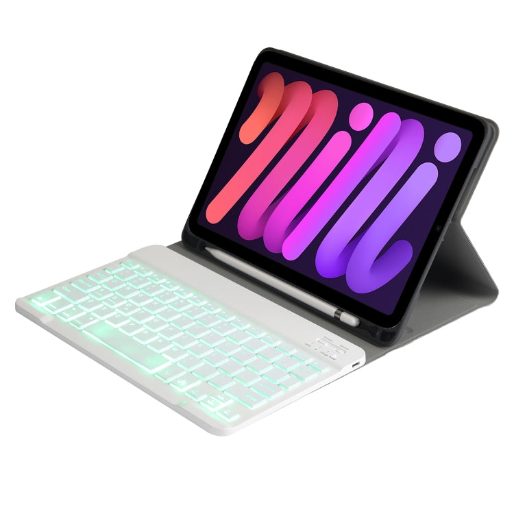 A06BS Ultra-thin Backlight Bluetooth Keyboard Leather Tablet Case with Holder & Pen Slot For iPad mini 6 / mini 7(Gold) - For iPad mini by PMC TechLife | Online Shopping South Africa | PMC TechLife | Buy Now Pay Later Mobicred