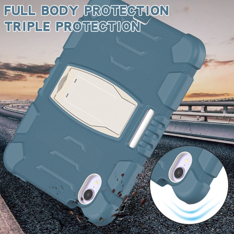 For iPad mini 6 3-Layer Protection Screen Frame + PC + Silicone Shockproof Combination Tablet Case with Holder(Cornflower Blue) - iPad mini 6 Cases by PMC Jewellery | Online Shopping South Africa | PMC Jewellery | Buy Now Pay Later Mobicred