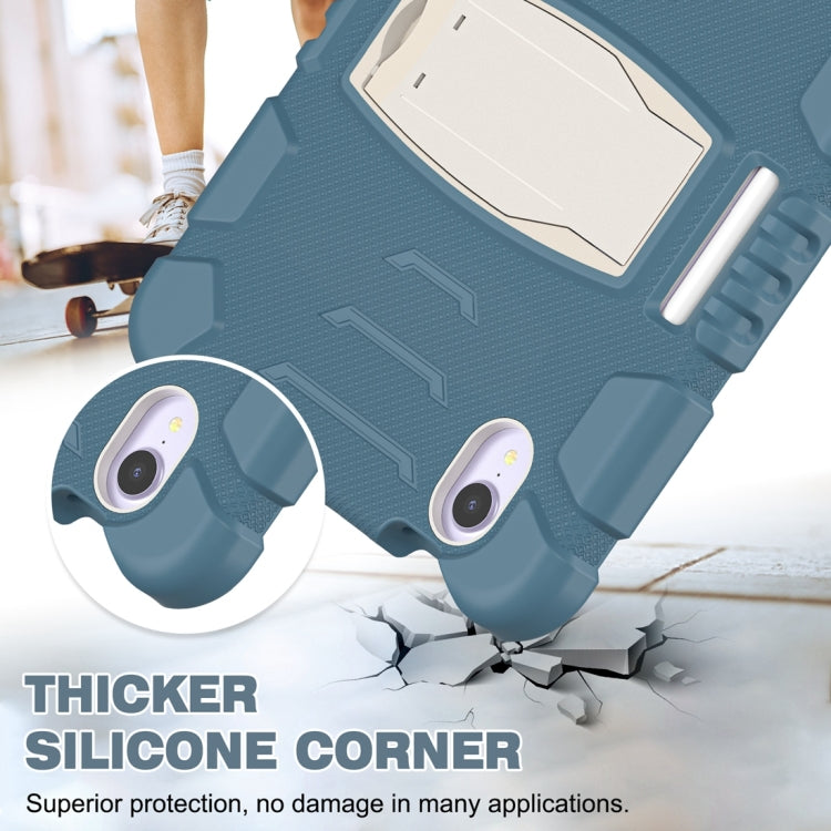 For iPad mini 6 3-Layer Protection Screen Frame + PC + Silicone Shockproof Combination Tablet Case with Holder(Cornflower Blue) - iPad mini 6 Cases by PMC Jewellery | Online Shopping South Africa | PMC Jewellery | Buy Now Pay Later Mobicred