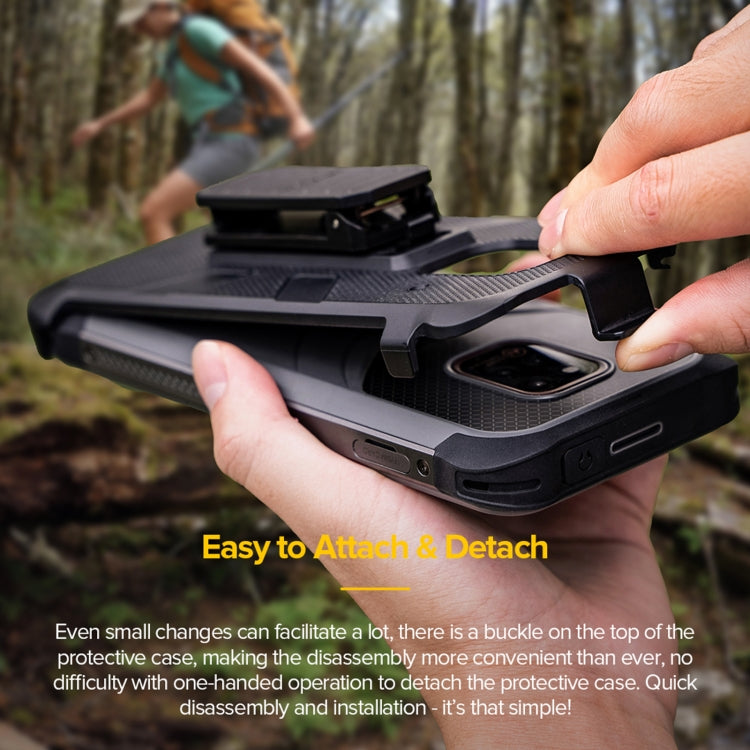 For Ulefone Power Armor 14 Ulefone Multifunctional TPU + PC Protective Case with Back Clip & Carabiner - free shipping - PMC Jewellery - Order now!