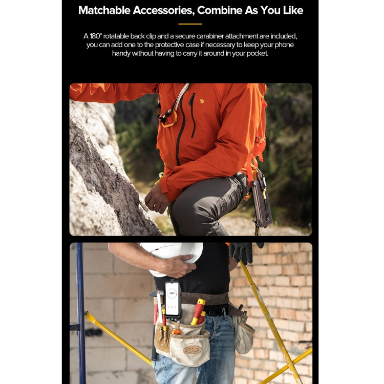 For Ulefone Power Armor 14 Ulefone Multifunctional TPU + PC Protective Case with Back Clip & Carabiner - free shipping - PMC Jewellery - Order now!