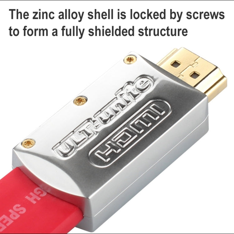 ULT-unite 4K Ultra HD Gold-plated HDMI to HDMI Flat Cable, Cable Length:1m(Red) - free shipping - PMC Jewellery - Order now!