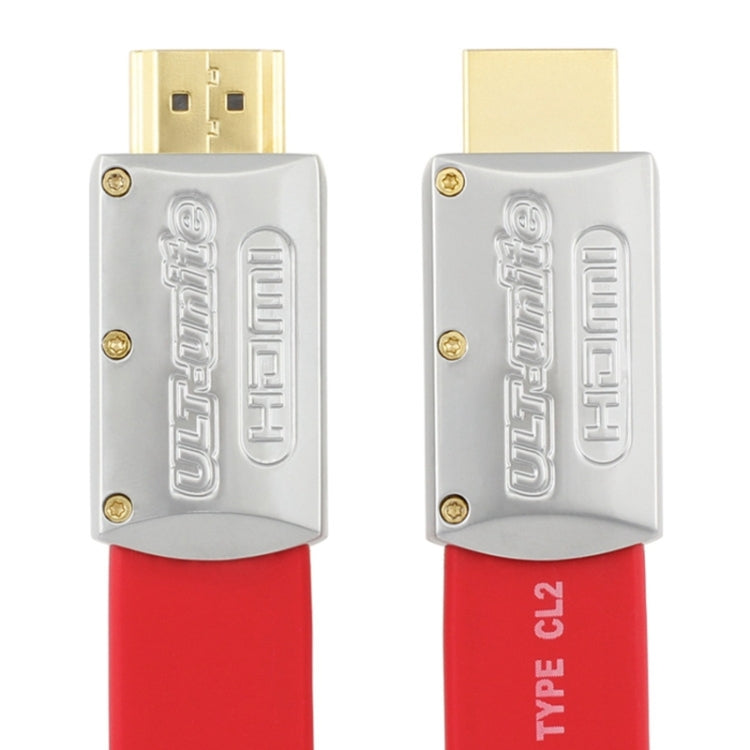 ULT-unite 4K Ultra HD Gold-plated HDMI to HDMI Flat Cable, Cable Length:2m(Red) - free shipping - PMC Jewellery - Order now!