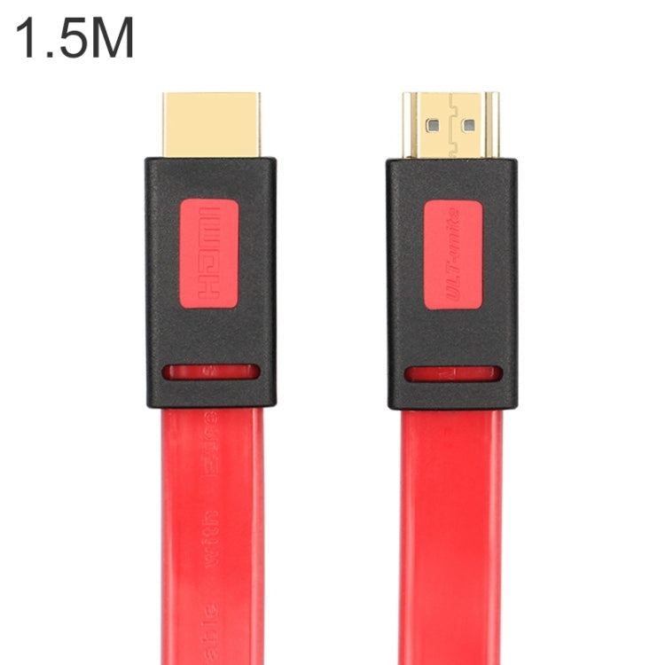 ULT-unite 4K Ultra HD Gold-plated HDMI to HDMI Flat Cable, Cable Length:1.5m(Transparent Red) - Cable by ult-unite | Online Shopping South Africa | PMC TechLife | Buy Now Pay Later Mobicred