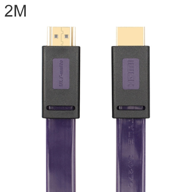 ULT-unite 4K Ultra HD Gold-plated HDMI to HDMI Flat Cable, Cable Length:2m(Transparent Purple) - Cable by ult-unite | Online Shopping South Africa | PMC TechLife | Buy Now Pay Later Mobicred