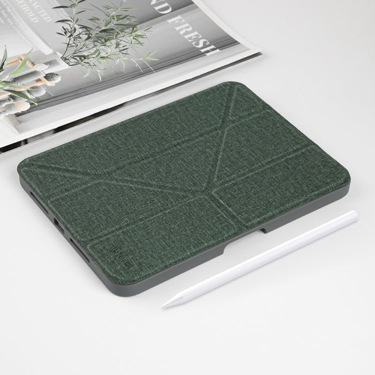 For iPad mini 6 / mini 2024 Mutural Multi-fold Smart Leather Tablet Case(Dark Green) - free shipping - PMC TechLife - Order now!