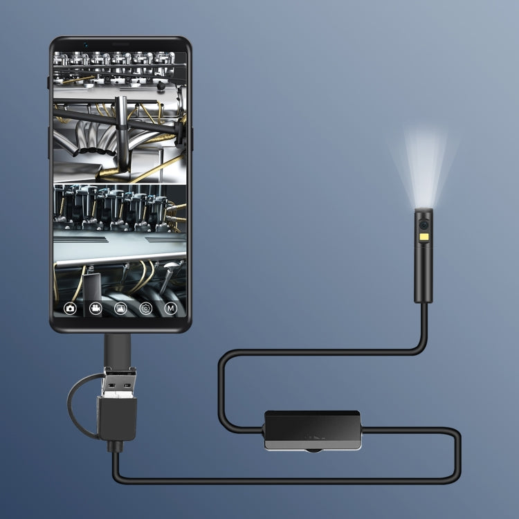 AN100 3 in 1 IP68 Waterproof USB-C / Type-C + Micro USB + USB Dual Cameras Industrial Digital Endoscope with 9 LEDs, Support Android System, Lens Diameter: 5.5mm, Length:3.5m Soft Cable -  by PMC TechLife | Online Shopping South Africa | PMC TechLife | Buy Now Pay Later Mobicred