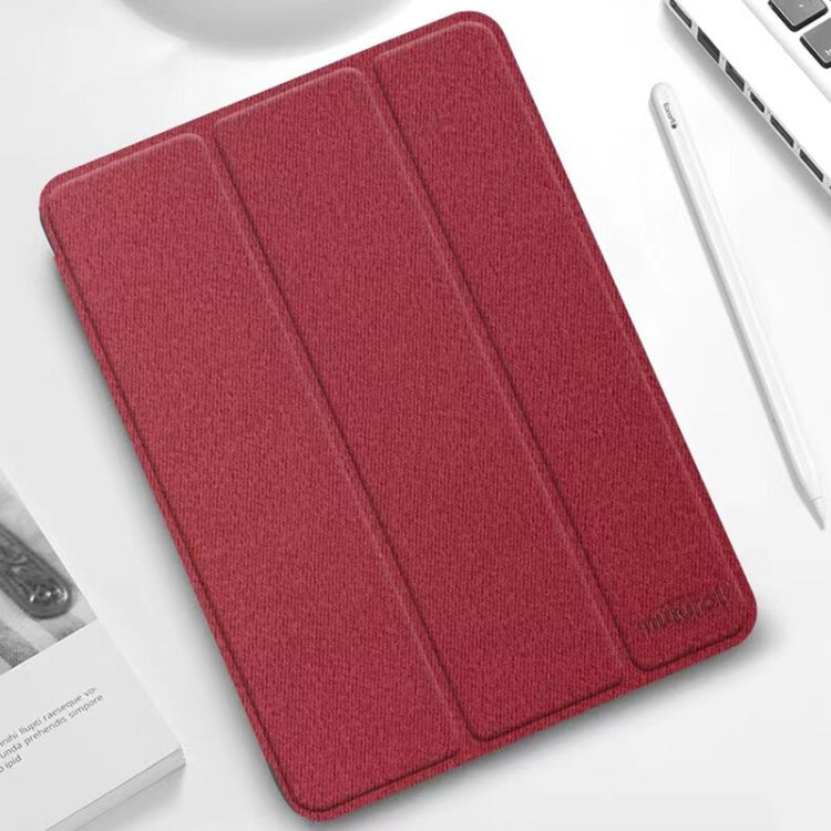 For iPad mini 6 / mini 2024 Mutural YASHI Series Cloth Pattern Texture Horizontal Flip Tablet Case(Red) - free shipping - PMC TechLife - Order now!