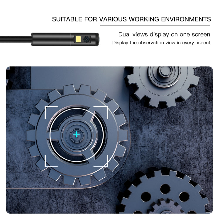 AN100 3 in 1 IP68 Waterproof USB-C / Type-C + Micro USB + USB Dual Cameras Industrial Digital Endoscope with 9 LEDs, Support Android System, Lens Diameter: 8mm, Length:2m Soft Cable -  by PMC TechLife | Online Shopping South Africa | PMC TechLife