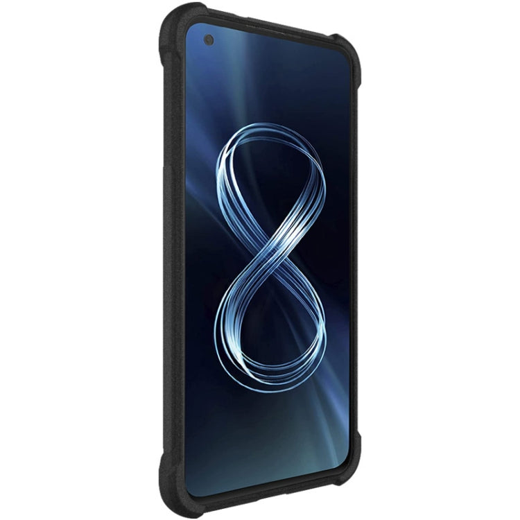 For Asus Zenfone 8 ZS590KS IMAK All-inclusive Shockproof Airbag TPU Case with Screen Protector(Matte Black) - ASUS Cases by imak | Online Shopping South Africa | PMC TechLife | Buy Now Pay Later Mobicred