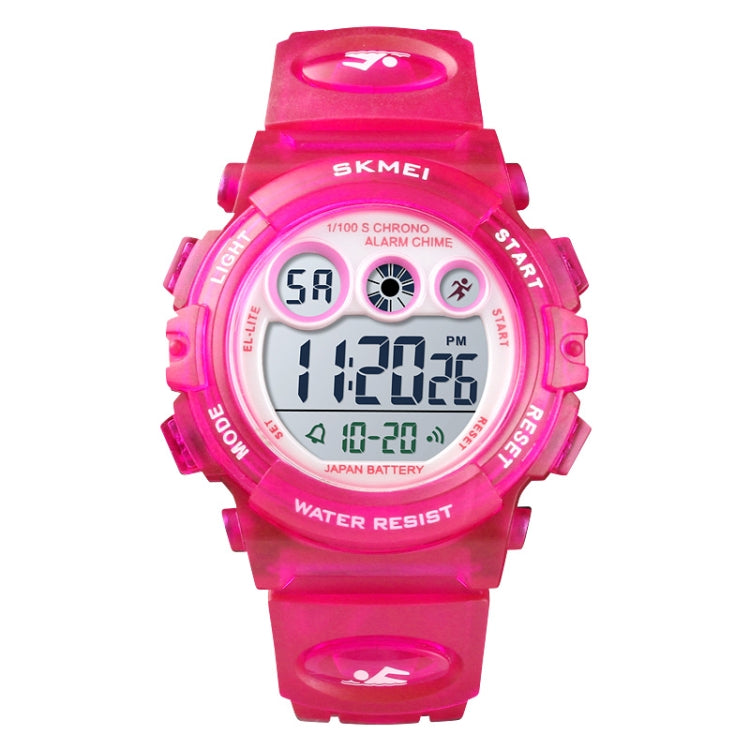 SKMEI 1451 LED Digital Stopwatch Chronograph Luminous Children Sports Electronic Watch(Transparent Rose Red) - free shipping - PMC TechLife - Order now!