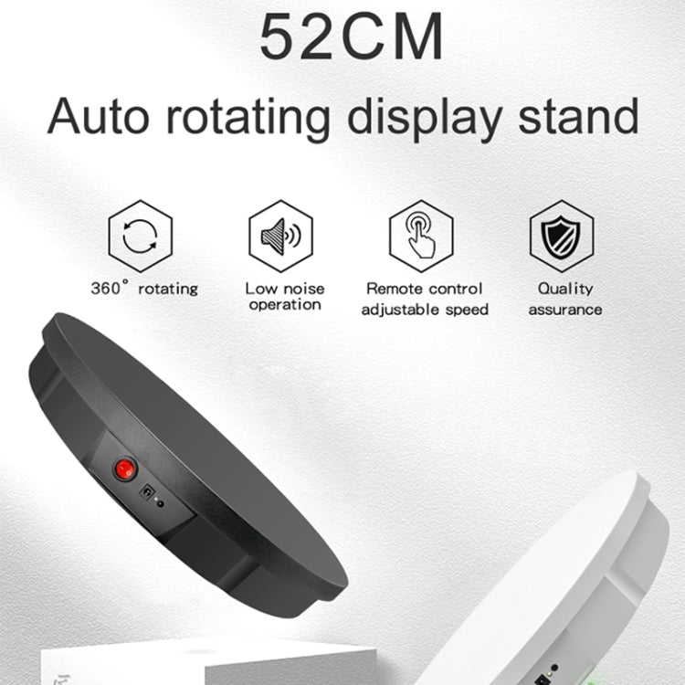 52cm Remote Control Electric Rotating Turntable Display Stand Video Shooting Props Turntable, Plug-in Power, Power Plug:UK Plug(White) - free shipping - PMC TechLife - Order now!