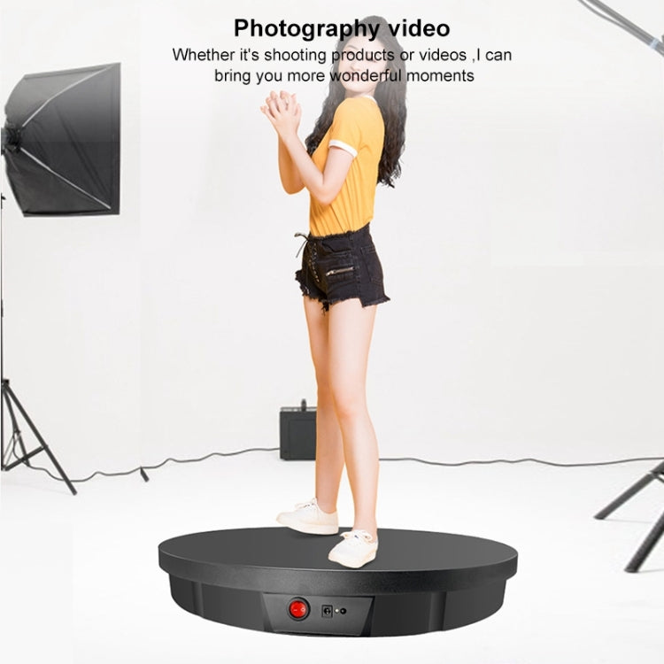 52cm Remote Control Electric Rotating Turntable Display Stand Video Shooting Props Turntable, Charging Power, Power Plug:EU Plug(White) - free shipping - PMC TechLife - Order now!