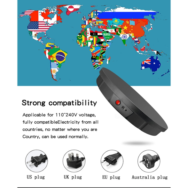 52cm Remote Control Electric Rotating Turntable Display Stand Video Shooting Props Turntable, Charging Power, Power Plug:AU Plug(White) - free shipping - PMC TechLife - Order now!