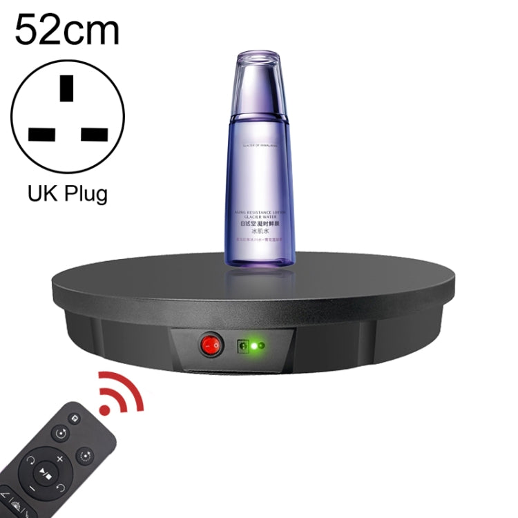 52cm Remote Control Electric Rotating Turntable Display Stand Video Shooting Props Turntable, Charging Power, Power Plug:UK Plug(Black) - free shipping - PMC TechLife - Order now!