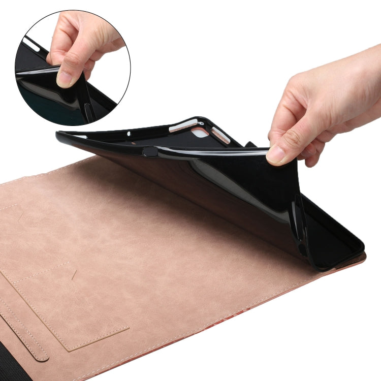 For OPPO Realme Pad Rhombus Skin Feel Horizontal Flip Tablet Leather Case with Card Slots & Holder(Rose Gold) - Realme by PMC TechLife | Online Shopping South Africa | PMC TechLife | Buy Now Pay Later Mobicred