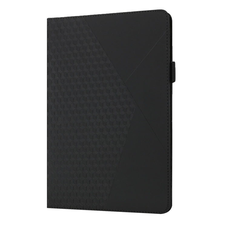 For OPPO Realme Pad Rhombus Skin Feel Horizontal Flip Tablet Leather Case with Card Slots & Holder(Black) - Realme by PMC TechLife | Online Shopping South Africa | PMC TechLife | Buy Now Pay Later Mobicred