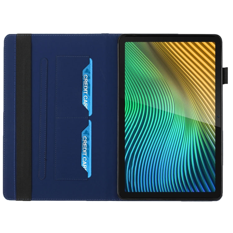 For OPPO Realme Pad Rhombus Skin Feel Horizontal Flip Tablet Leather Case with Card Slots & Holder(Royal Blue) - Realme by PMC TechLife | Online Shopping South Africa | PMC TechLife | Buy Now Pay Later Mobicred