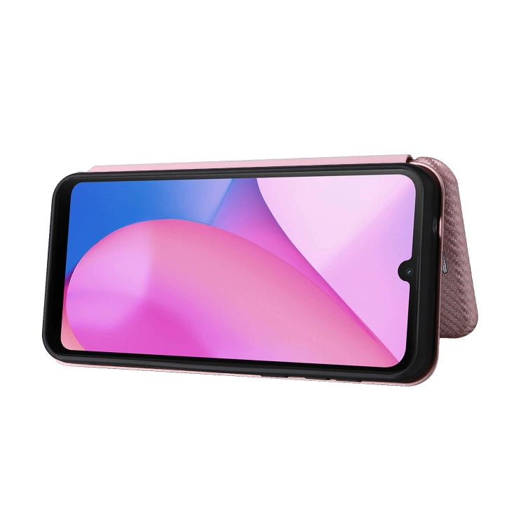 For Blackview Oscal C20 Carbon Fiber Texture Horizontal Flip Leather Phone Case with Card Slot(Pink) - More Brand by PMC TechLife | Online Shopping South Africa | PMC TechLife | Buy Now Pay Later Mobicred