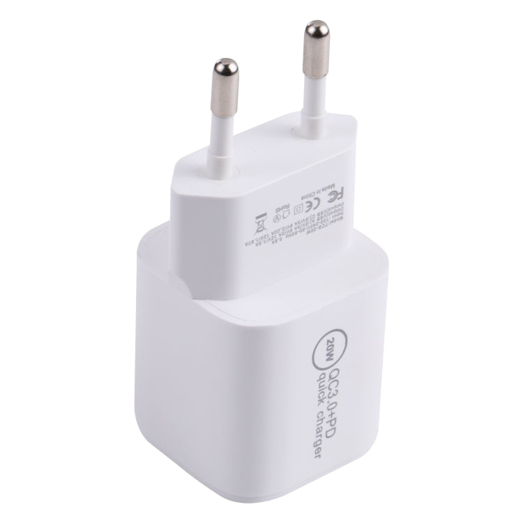 20WACB 20W QC3.0 + PD Quick Charger, Plug Specification:EU Plug(White) - free shipping - PMC Jewellery - Order now!