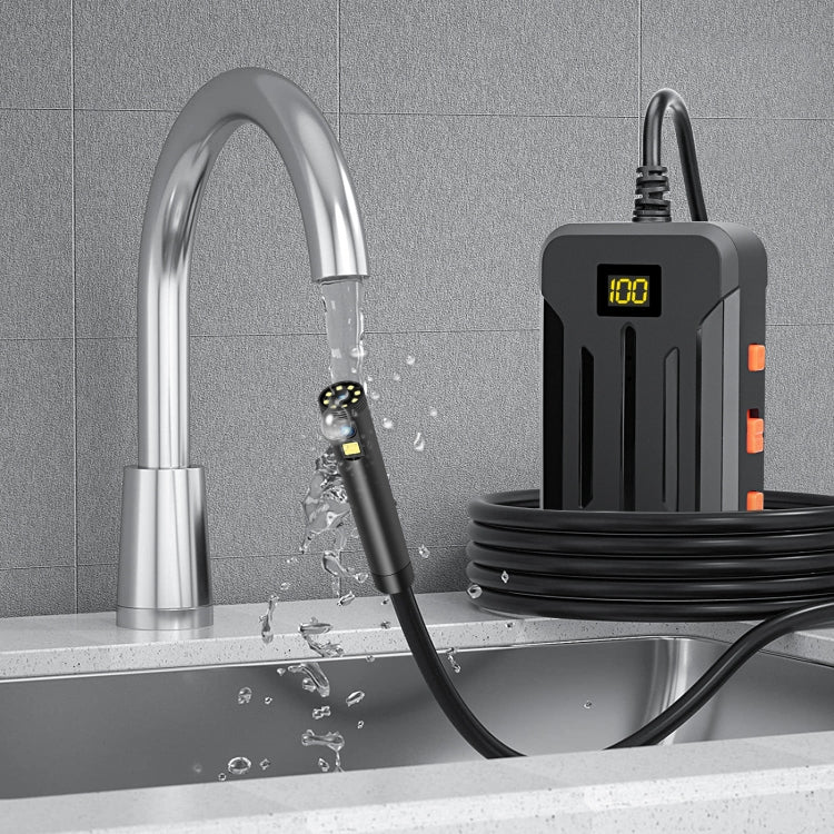 F300 8mm IP68 Waterproof HD Dual Cameras Digital Endoscope, Length:2m Hard Cable(Black) -  by PMC TechLife | Online Shopping South Africa | PMC TechLife | Buy Now Pay Later Mobicred