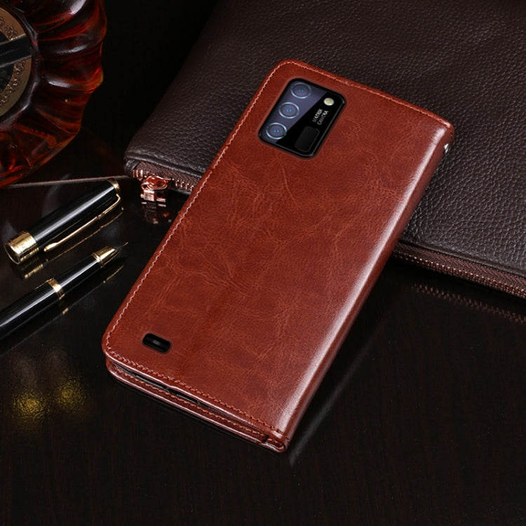 For Oukitel C25 idewei Crazy Horse Texture Leather Phone Case with Holder & Card Slots & Wallet(Yellow) - free shipping - PMC Jewellery - Order now!