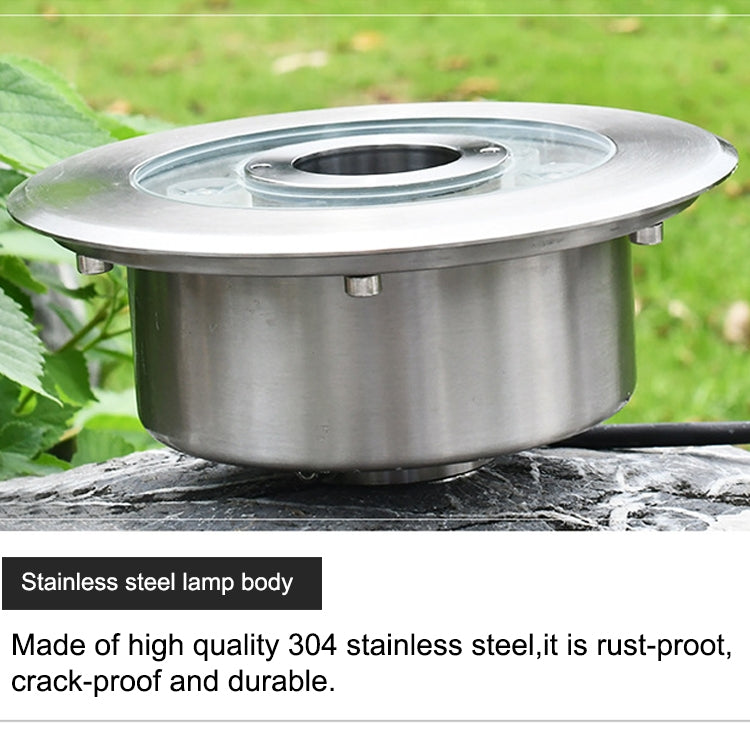 9W Landscape Ring LED Stainless Steel Underwater Fountain Light(Warm Light) - Underwater Lights by PMC TechLife | Online Shopping South Africa | PMC TechLife | Buy Now Pay Later Mobicred