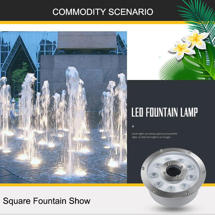 18W Landscape Ring LED Stainless Steel Underwater Fountain Light(White Light) - Underwater Lights by PMC TechLife | Online Shopping South Africa | PMC TechLife | Buy Now Pay Later Mobicred
