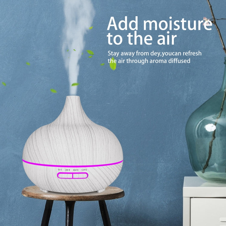 USB 400ml Wood Texture Fragrance Machine Pointed Mouth Humidifier Automatic Alcohol Sprayer with Colorful LED Light(Coffee) - free shipping - PMC TechLife - Order now!