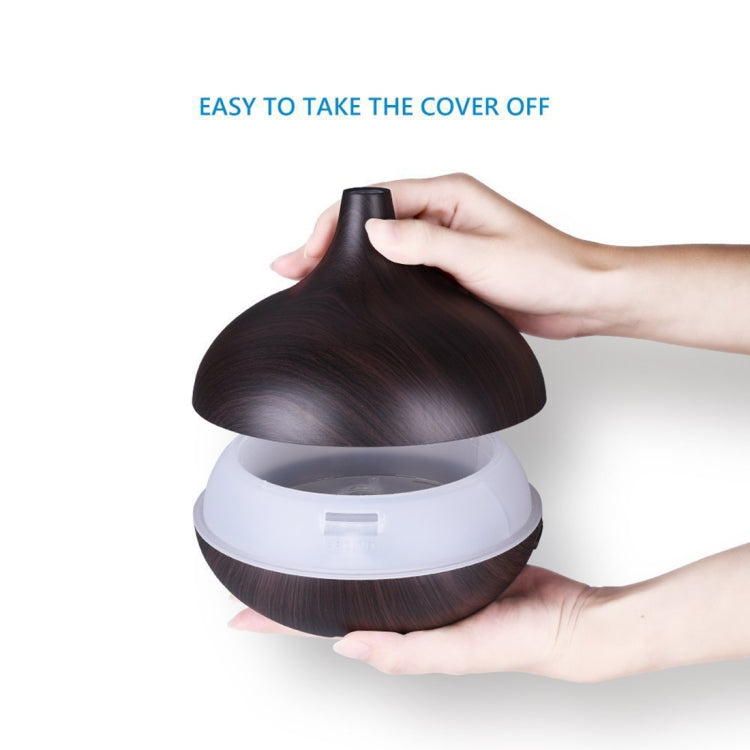 USB 400ml Wood Texture Fragrance Machine Pointed Mouth Humidifier Automatic Alcohol Sprayer with Colorful LED Light(Coffee) - free shipping - PMC TechLife - Order now!