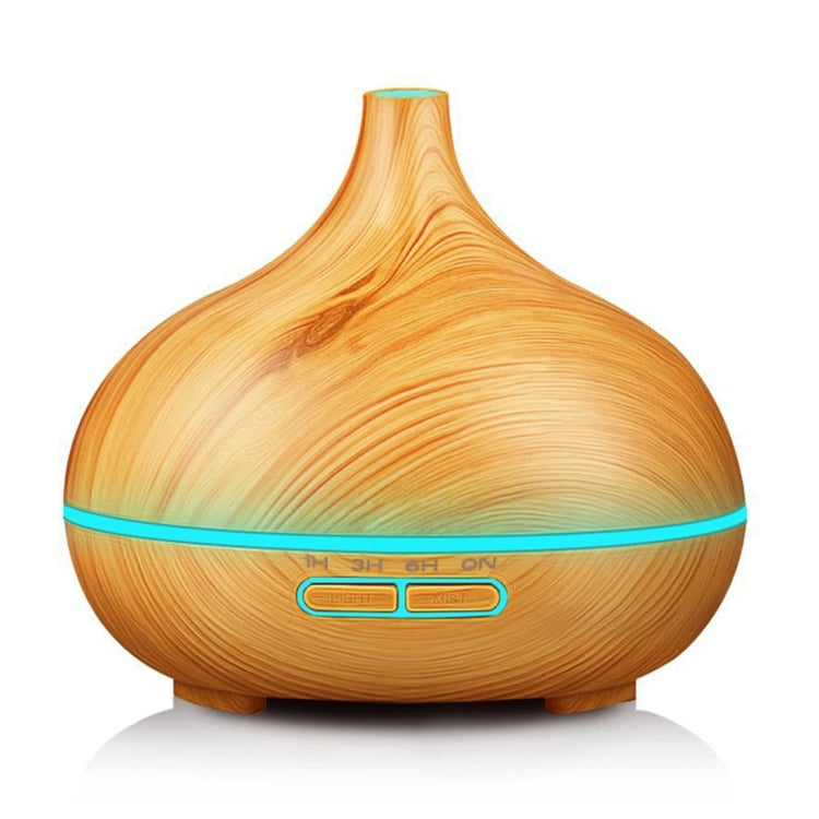 USB 400ml Wood Texture Fragrance Machine Pointed Mouth Humidifier Automatic Alcohol Sprayer with Colorful LED Light(Khaki) - free shipping - PMC TechLife - Order now!