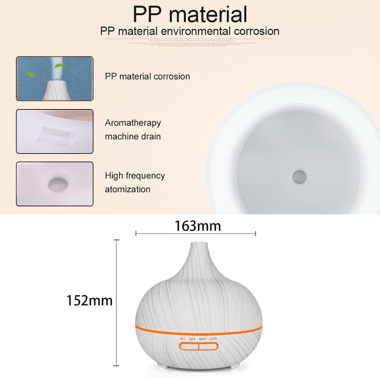 USB 400ml Wood Texture Fragrance Machine Pointed Mouth Humidifier Automatic Alcohol Sprayer with Colorful LED Light(Khaki) - free shipping - PMC TechLife - Order now!