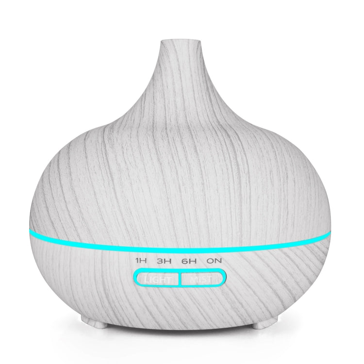 USB 400ml Wood Texture Fragrance Machine Pointed Mouth Humidifier Automatic Alcohol Sprayer with Colorful LED Light & Remote Control(White) - free shipping - PMC TechLife - Order now!