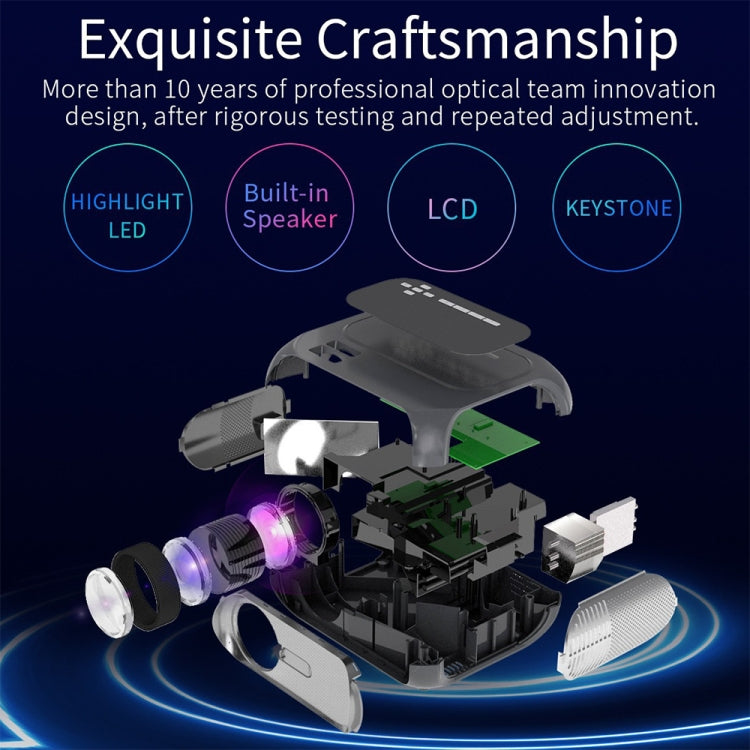 T7 1920x1080P 200 ANSI Portable Home Theater LED HD Digital Projector, Basic Version, UK Plug(Black) - LED Projector by PMC TechLife | Online Shopping South Africa | PMC TechLife | Buy Now Pay Later Mobicred