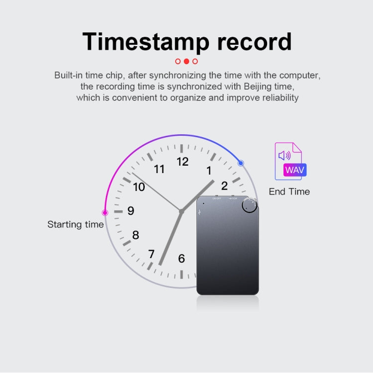 K2 Portable Ultra-thin Card Voice Recorder, Capacity:32GB(Black) - Other Style by PMC TechLife | Online Shopping South Africa | PMC TechLife | Buy Now Pay Later Mobicred