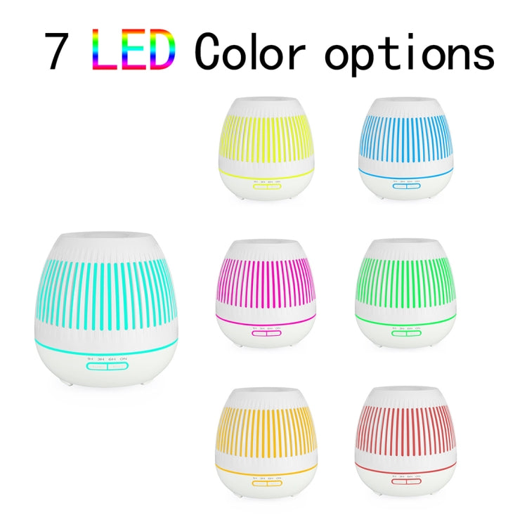 400ml Hollow-out LED Humidifier Wood Grain Air Purifier Aromatherapy Machine Automatic Alcohol Sprayer with Colorful LED Light, Plug Specification:UK Plug(Dark Brown) - free shipping - PMC TechLife - Order now!