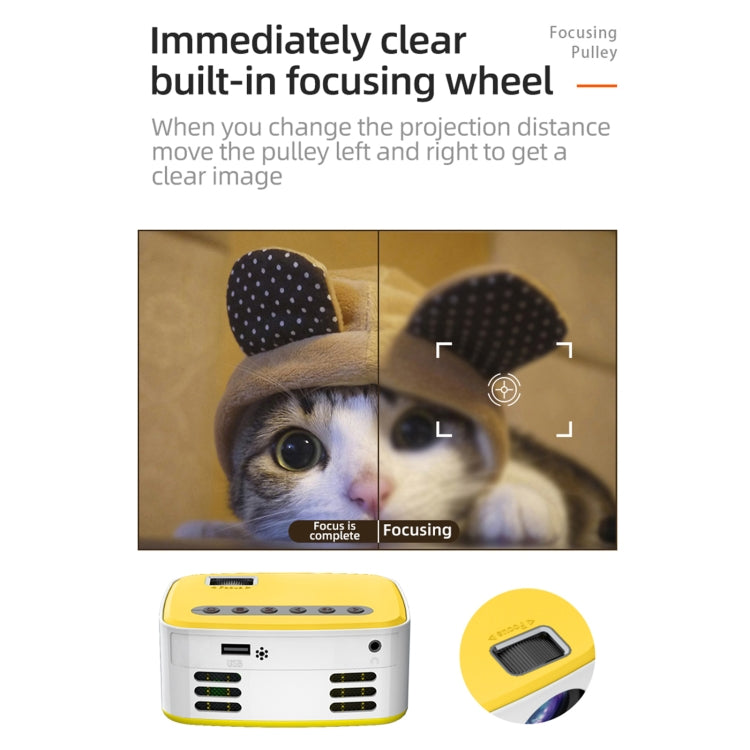 T20 320x240 400 Lumens Portable Home Theater LED HD Digital Projector, Same Screen Version, US Plug(Black White) - LED Projector by PMC TechLife | Online Shopping South Africa | PMC TechLife | Buy Now Pay Later Mobicred