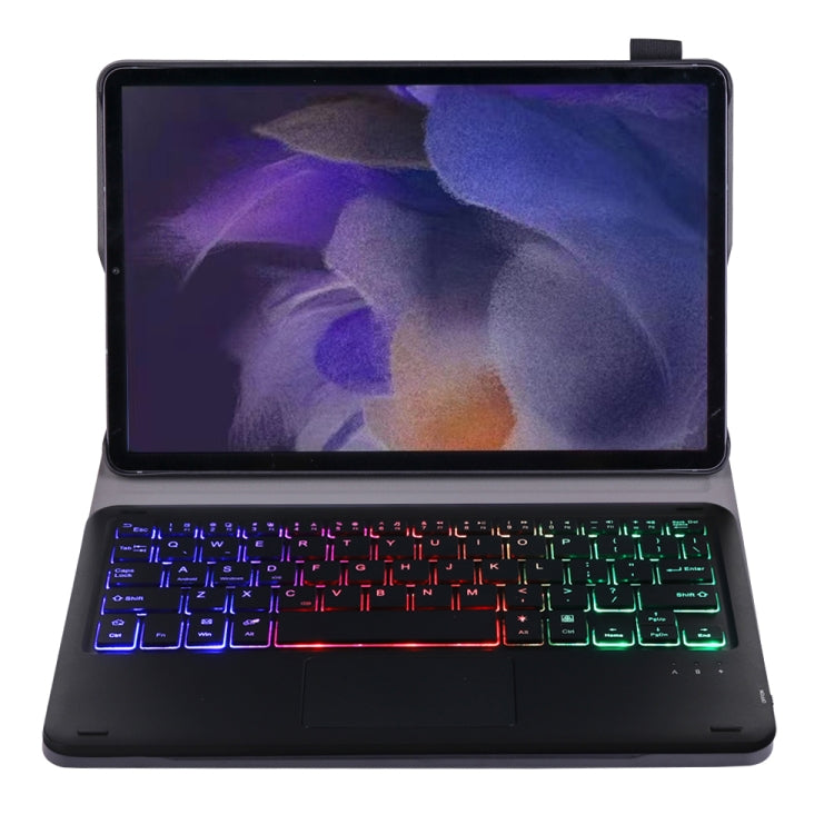 A08-AS Ultra-thin Backlight Bluetooth Keyboard Leather Case with Touchpad For Samsung Galaxy Tab A8 2021 SM-X205 / SM-X200(Black) - Samsung Keyboard by PMC TechLife | Online Shopping South Africa | PMC TechLife