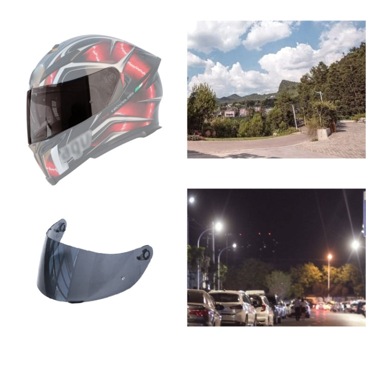 Motorcycle Helmet Visor Anti-UV Wind Shield Lens For AGV K1 / K3SV / K5(Tea Black) - Helmets by PMC TechLife | Online Shopping South Africa | PMC TechLife | Buy Now Pay Later Mobicred