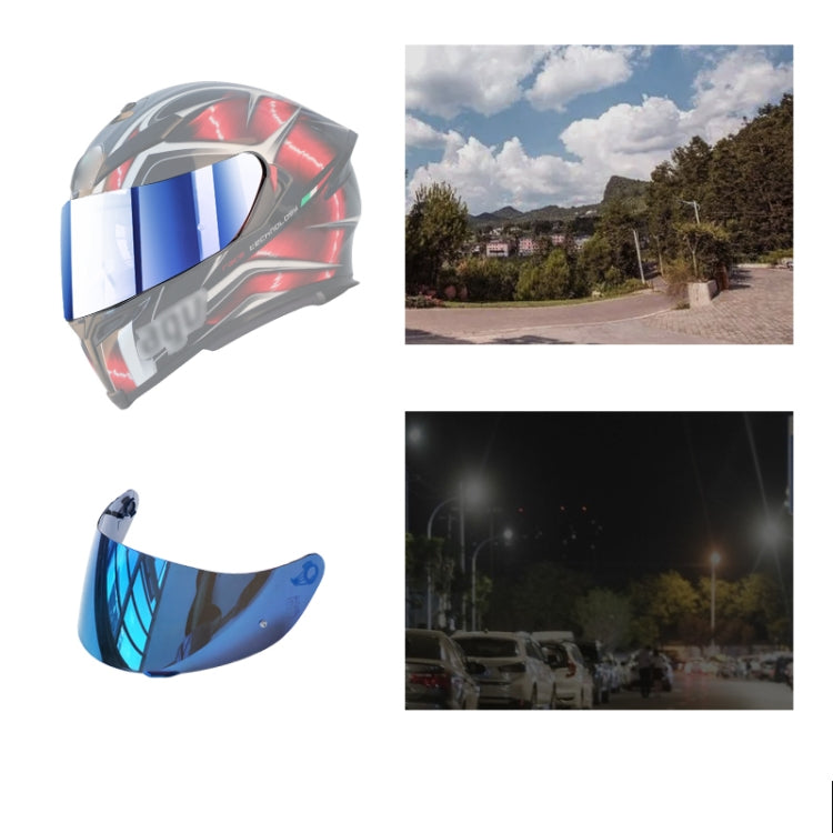 Motorcycle Helmet Visor Anti-UV Wind Shield Lens For AGV K1 / K3SV / K5(Electroplated Blue) - Helmets by PMC TechLife | Online Shopping South Africa | PMC TechLife | Buy Now Pay Later Mobicred