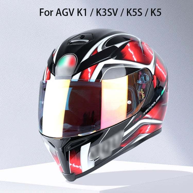 Motorcycle Helmet Visor Anti-UV Wind Shield Lens For AGV K1 / K3SV / K5(Aurora Blue) - Helmets by PMC TechLife | Online Shopping South Africa | PMC TechLife | Buy Now Pay Later Mobicred