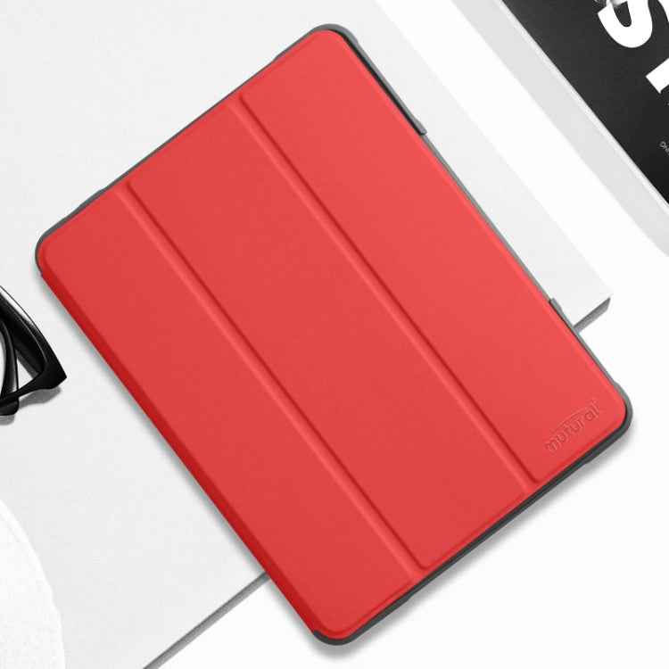 For iPad 9.7 Mutural Horizontal Flip PC + TPU + PU Leather Case with Holder & Pen Slot(Red) - free shipping - PMC TechLife - Order now!