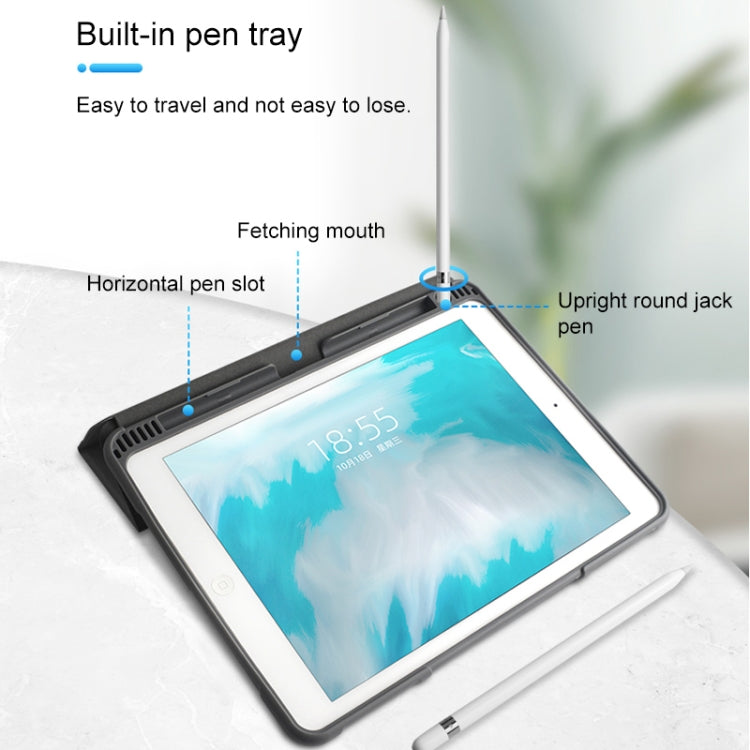 For iPad 9.7 Mutural Horizontal Flip PC + TPU + PU Leather Case with Holder & Pen Slot(Blue) - free shipping - PMC TechLife - Order now!