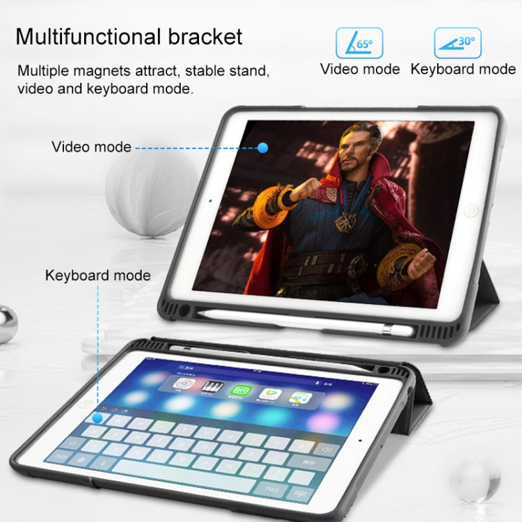 For iPad 9.7 Mutural Horizontal Flip PC + TPU + PU Leather Case with Holder & Pen Slot(Blue) - free shipping - PMC TechLife - Order now!