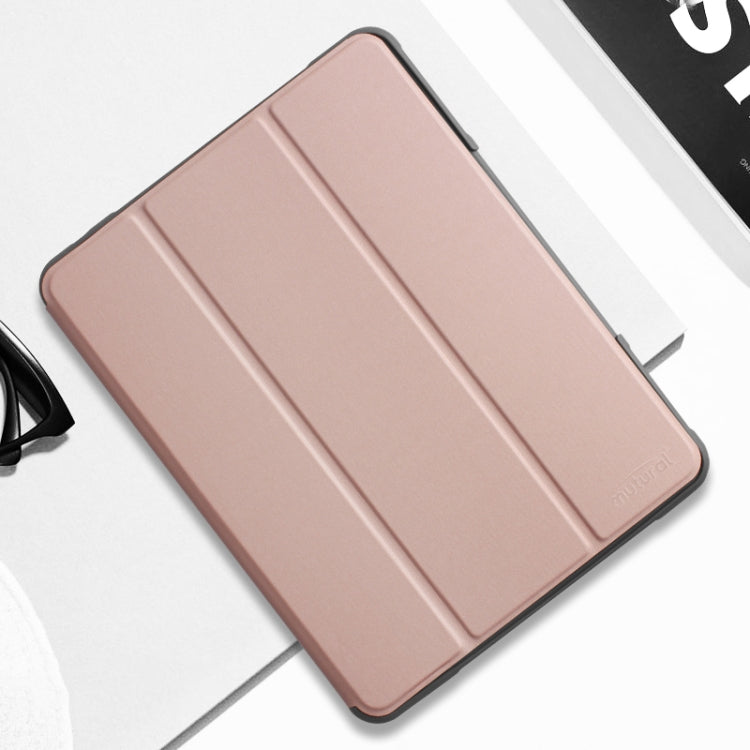 For iPad 9.7 Mutural Horizontal Flip PC + TPU + PU Leather Case with Holder & Pen Slot(Rose Gold) - free shipping - PMC TechLife - Order now!