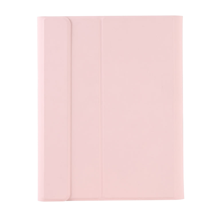 A07B-A Lambskin Texture Square Keycap Bluetooth Keyboard Leather Case with Touch Control For iPad 9.7 2018 & 2017 / Pro 9.7 inch / Air 2(Pink) - Universal by PMC TechLife | Online Shopping South Africa | PMC TechLife