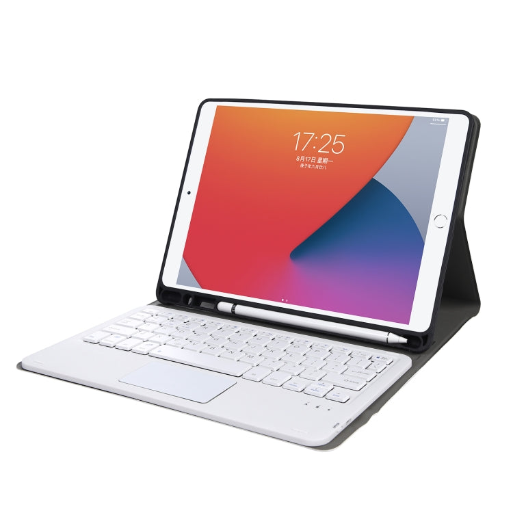 A102B-A Lambskin Texture Square Keycap Bluetooth Keyboard Leather Case with Touch Control For iPad Pro 10.5 inch / 10.2 2021 & 2020 & 2019 / Air 3(Gold) - Universal by PMC TechLife | Online Shopping South Africa | PMC TechLife