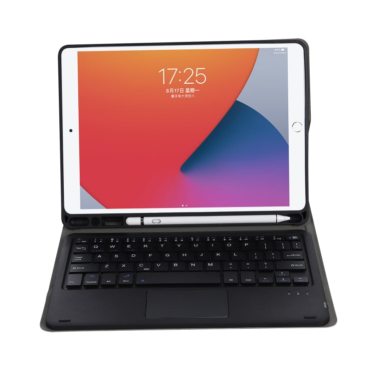 A11B-A Lambskin Texture Square Keycap Bluetooth Keyboard Leather Case with Touch Control For iPad Air 4 2020 10.9 / Pro 11 inch 2021 & 2020 & 2018(Black) - Universal by PMC TechLife | Online Shopping South Africa | PMC TechLife