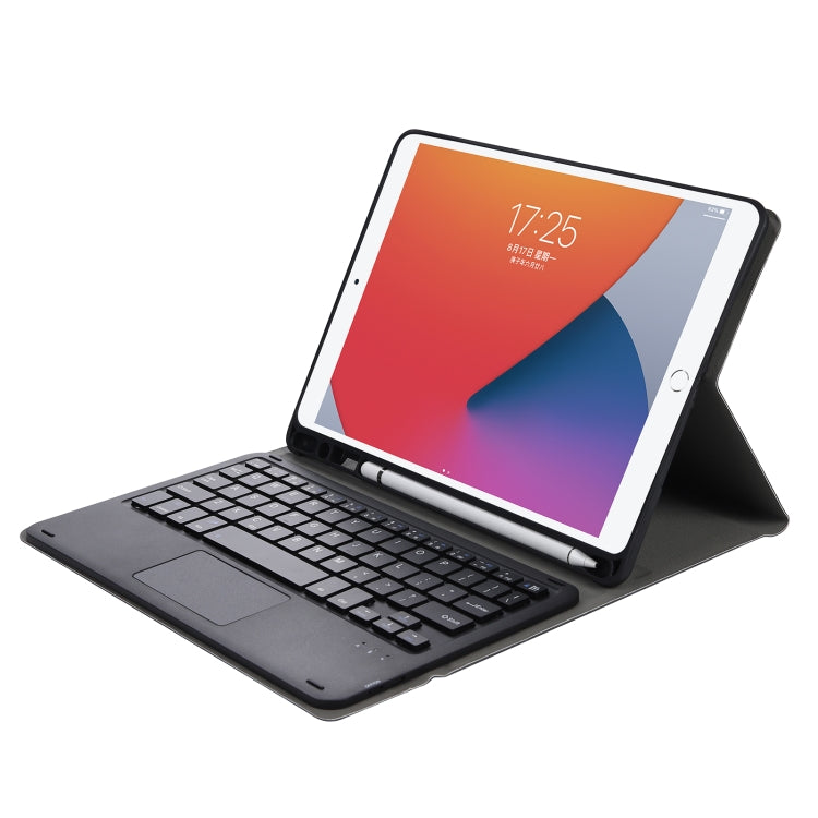 A11B-A Lambskin Texture Square Keycap Bluetooth Keyboard Leather Case with Touch Control For iPad Air 4 2020 10.9 / Pro 11 inch 2021 & 2020 & 2018(Black) - Universal by PMC TechLife | Online Shopping South Africa | PMC TechLife
